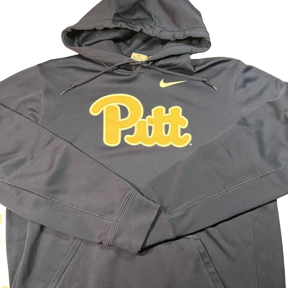 Nike Mens Therma Fit Hoodie Pitt Panthers Blue Size Medium Football College